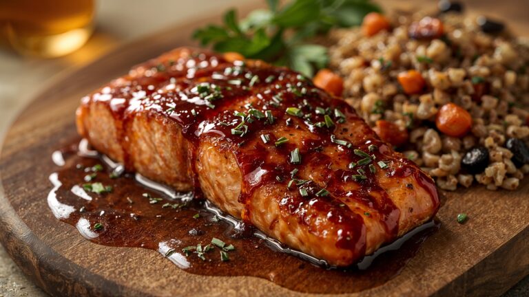 Bourbon Glazed Salmon