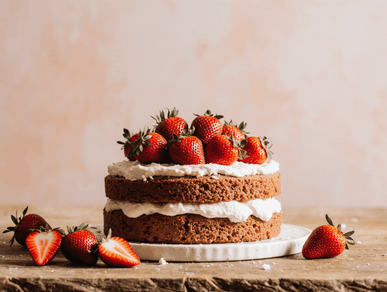 simple no sugar no flour strawberry cake recipe